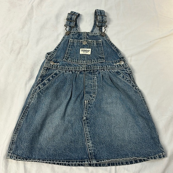 OshKosh B'gosh - denim jean overalls dress. Size 24 months - Picture 1 of 4